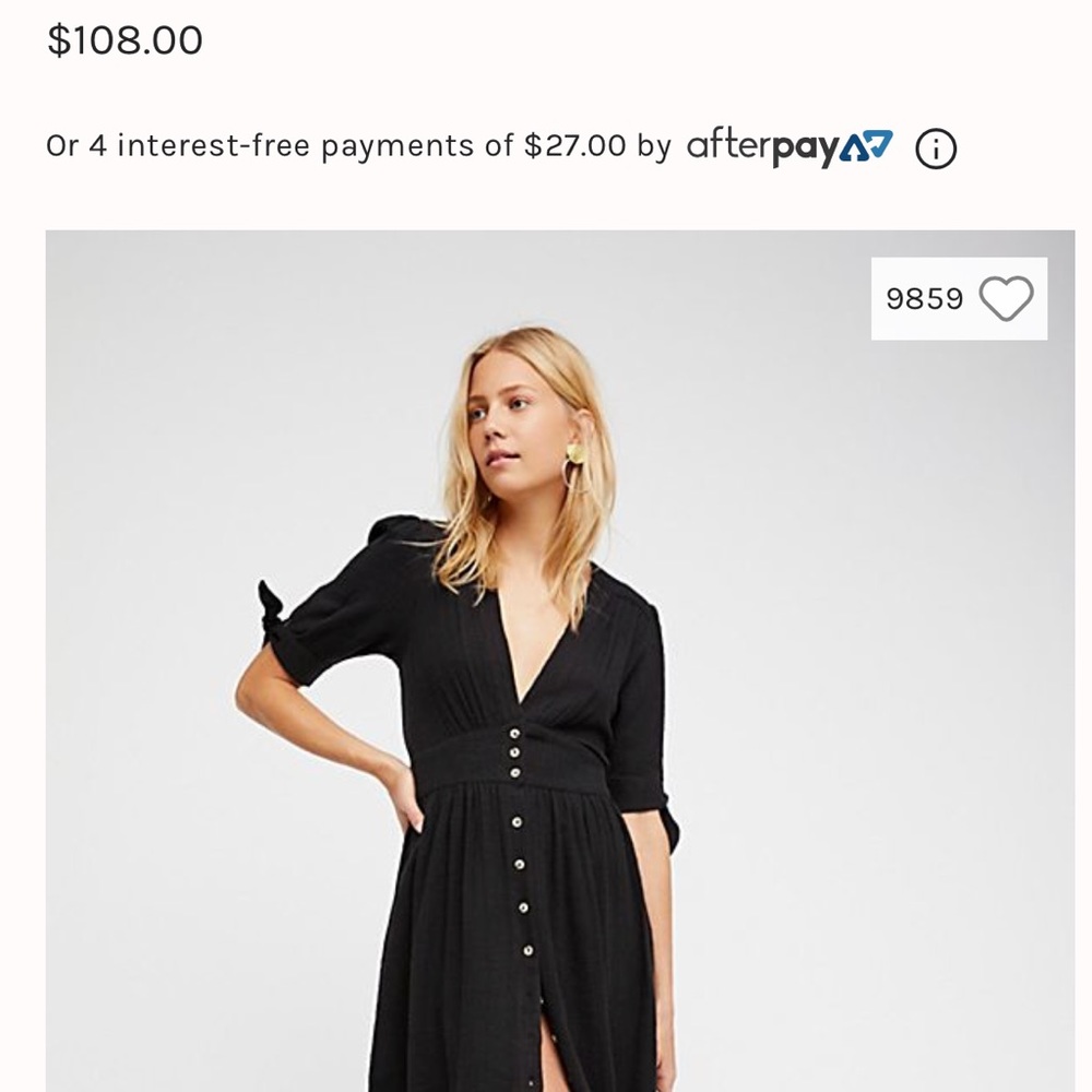 Black Free People Mini Dress